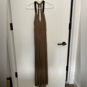 Reiss Olive Green Long Dress Size 2
